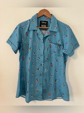 Disney x RSVLTS Lil Mickey Disney 100 Women’s Button Up Shirt Collectible NWT Md
